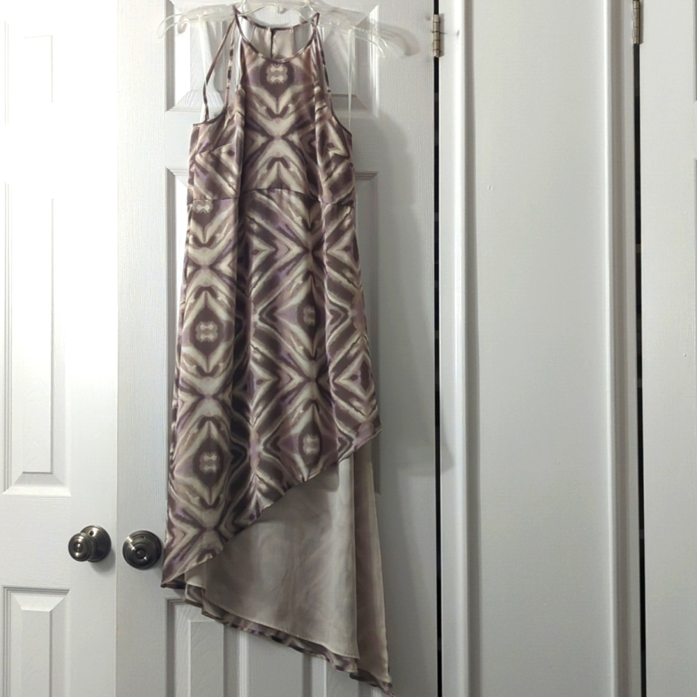 BCBGeneration asymmetric Aztec dress size 0 grey purple